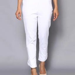 Biba Off White Narrow Fit Pants-image-43
