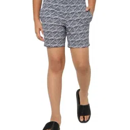 Jack & Jones Junior Navy Cotton Printed Shorts-image-99