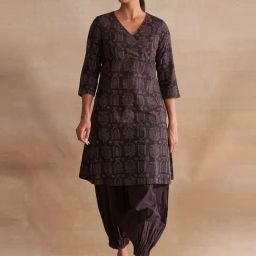 Folksong By W Brown Cotton Printed Straight Kurta-image-93
