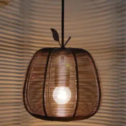 Homesake Mesh Black Metal Apple-Caged Pendant Lamp - Set of 1-image-5