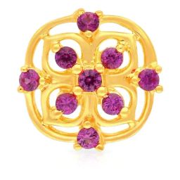 Malabar Gold and Diamonds 22k Gold Floral Nosepin for Women-image-82