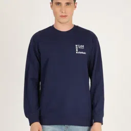Lee Dark Blue Full Sleeves Round Neck Sweatshirt-picture-15