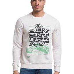 Parx White Regular Fit Printed Sweatshirts-picture-7