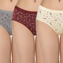 Amante Multicolor Cotton Printed Hipster Panty (Pack of 3)-image-26