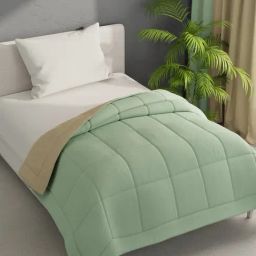 Bianca Olive & Pearl Microfibre Solid Single Comforter image 3