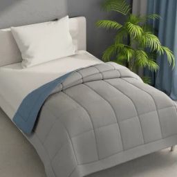 Bianca Multicolor Microfibre Solid Single Comforter image 3