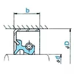 NOK φ10x25 mm TB Type Fluoro Rubber Oil Seal, TB10257F-image-29