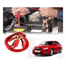 Auto Pearl 2.29 m (7.5 Ft) 500 A Heavy Duty Booster Anti Tangle Battery Jumper Cable for Chevrolet Cruze (Pack of 2)-image-58