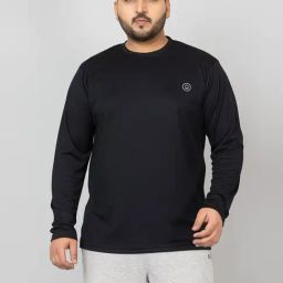 Chkokko Black Relaxed Fit Solid T-Shirts-image-10