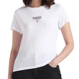 Tommy Hilfiger White Logo Slim Fit T-Shirt-image-56