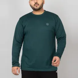 Chkokko Green Relaxed Fit Solid T-Shirts-image-68