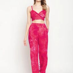 Erotissch Pink Tie-Dye Beachwear Co-Ord Set-image-7