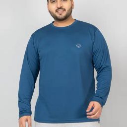 Chkokko Blue Relaxed Fit Solid T-Shirts-picture-27