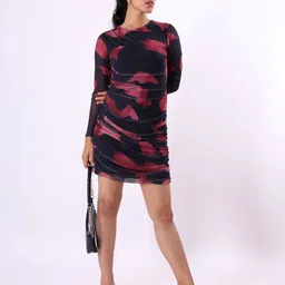 clobug Print Net Bodycon Dress-picture-41