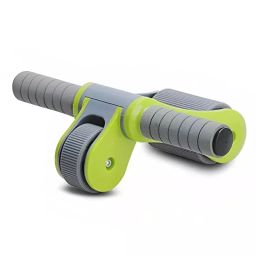 Dolphy Ab Exerciser Roller Wheel Design Green and Grey Aluminium, DABWL0006-image-2