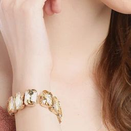 YouBella Crystal Bangle Brown Bracelet-image-5