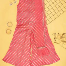 YU by Pantaloons Kids Pink Striped Top Set-image-20