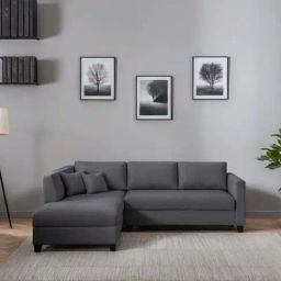 Trevi Bingo Fabric LHS 5 Seater Sectional Sofa (Grey)-14