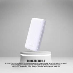 Onelife Power 03, 20000mAh 12W Lithium-Polymer Power Bank with Dual Input, Dual Output (White) image 5
