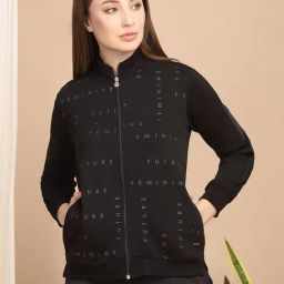 Sweet Dreams Black Cotton Blend Regular Fit Sweatshirt-image-68