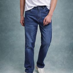 The Roadster Life Co. Men Straight Fit Light Fade Stretchable Jeans-image-97