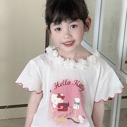 LULU & SKY Girls Hello Kitty Print Cotton Top-picture-3