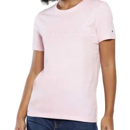 TOMMY HILFIGER Pink Cotton T-Shirt-picture-40