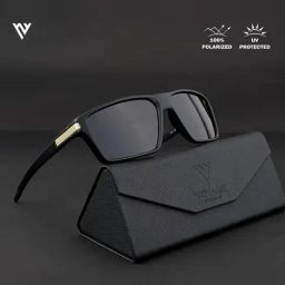 Voyage Black Wayfarer Polarised and UV Protected Lens Unisex Sunglasses-image-96