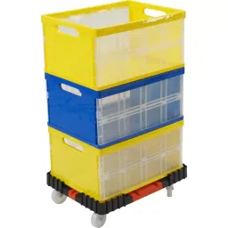 Monotaro Folding Container Trolley Resin Nylon Wheels Parallel Stacking 62726047 Made In Japan image 4