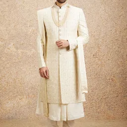 Twamev Embroidery & Stone Work Sherwani Set-image-31