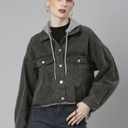 SHOWOFF Black Relaxed Fit Oversized Denim Jacket-picture-32
