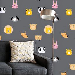 ArtzFolio Printed UV-Resistant Anti-Bacterial Cartoon Animals Peel & Stick Wallpaper-image-70
