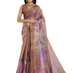 SUVIKAS CREATION Yourself Geometric Printed Tissue Saree With Blouse Piece-picture-0
