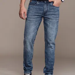 WROGN Men Slim Fit Heavy Fade Stretchable Jeans-picture-17