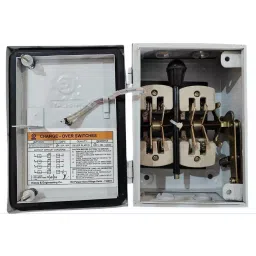 KISLAY Changeover Switch Porcelain Type 32 A 415 V 2 Pole with Side Handle, 32 KCD-3