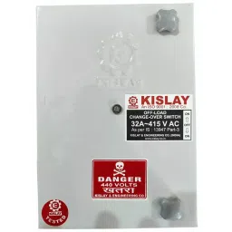 KISLAY Changeover Switch Porcelain Type 32 A 415 V 2 Pole with Side Handle, 32 KCD image 2