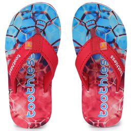 Toothless Abstract Slip On Flip Flops - Red-image-97
