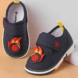 Cute Walk by Babyhug Slip On Musical Casual Shoes Fire Applique - Navy Blue-picture-42