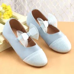Babyoye  Slip On Ballerina with Bow Applique- Light Blue-picture-48