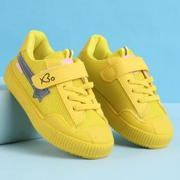Babyoye Slip On Sneakers with Velcro Closure - Yellow-image-5