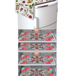 Dakshya Industries Fridge Top Cover and Fridge Mat Combo Set of 5-picture-6