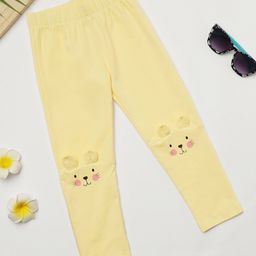 Milou Cotton Full Length Cat Printed Leggings - Yellow-image-98