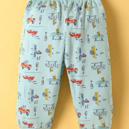 Tango Looper Knit Full Length Lounge Pant with Vehicle Print - Light Blue-image-33