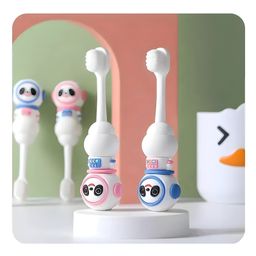 COZY VIBES Space Panda Theme cute children's toothbrush cartoon panda baby- PACK OF 1- COLOR MAY VARY-picture-17