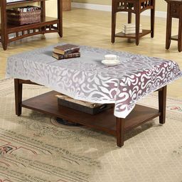 Kuber Industries Maroon Floral Cotton 4-Seater Table Cover-35