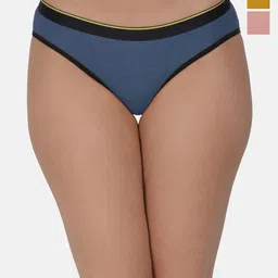 Leading Lady Pack Of 3 Mid Rise Bikini Briefs MMKID-BIKINI-S001-03-49