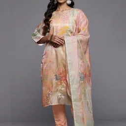 KSUT Peach Silk Blend Kurta Sets-picture-40