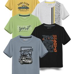 HELLCAT Boys Typography 5 Printed T-shirt-39
