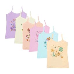NEW TRINATH HOSIERY Girls Pack Of 6 Printed Cotton Camisole-17