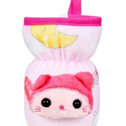 Luvlittle Plush Bottle Cover with Elastic Neck Pack of 2 Yellow Pink - Fits 125 ml 120 ml 140 ml Bottle ( Cartoon Print May Very) image 4